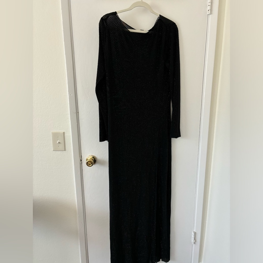 Mesh, sparkle black dress